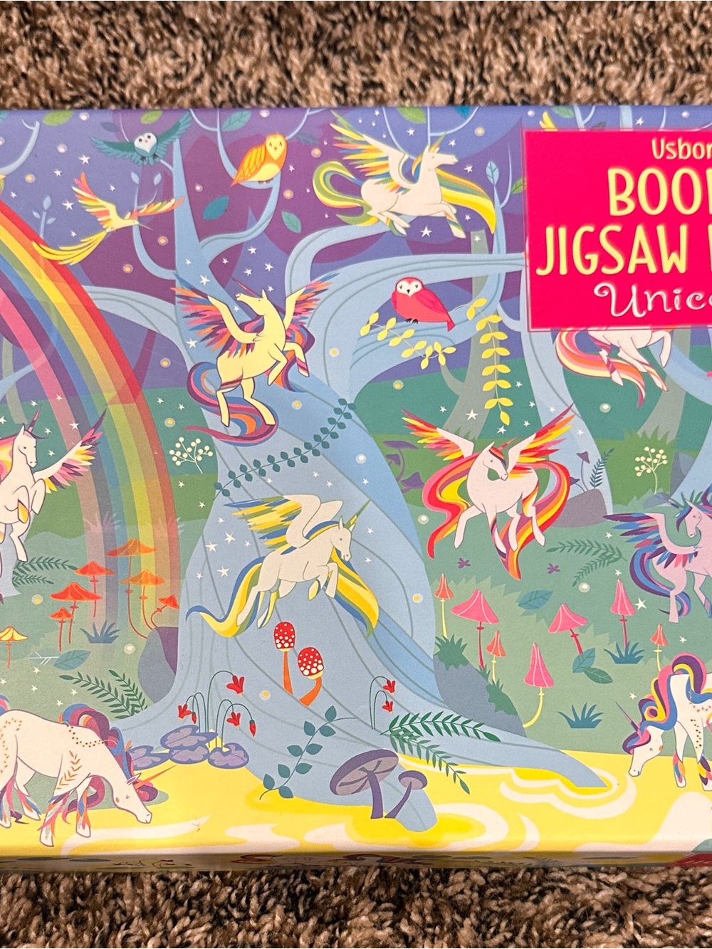 Usborne Unicorns Jigsaw Puzzle - Colorful Rainbow Unicorns